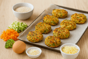 Kartoffel-Gemüse-Laibchen aus dem Ofen