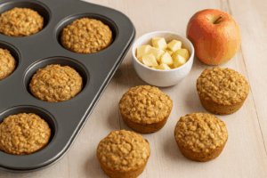 Apfel-Zimt-Porridge-Muffins