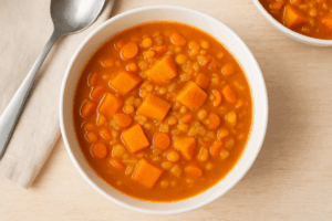 Herbstlicher Süßkartoffel-Linsen-Eintopf